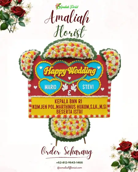 Papan Bunga Pernikahan Negeri Jaya